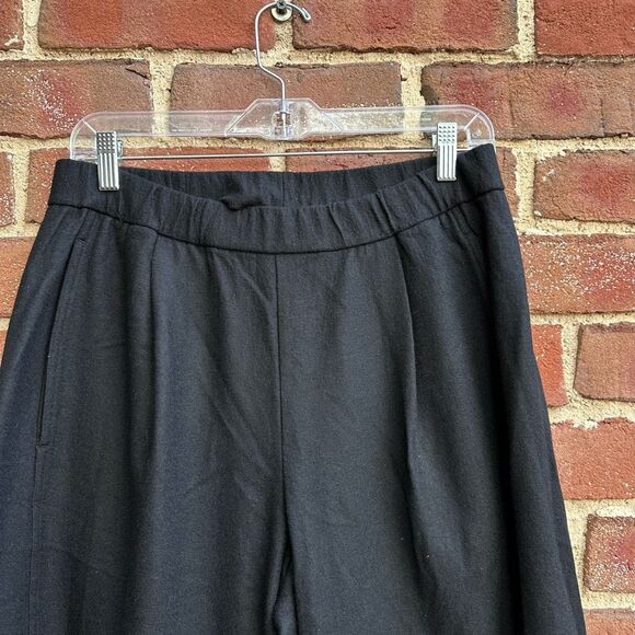 Eileen Fisher $268 Felted Wool Jersey Lantern Pant in black Medium NEW - Picture 11 of 16